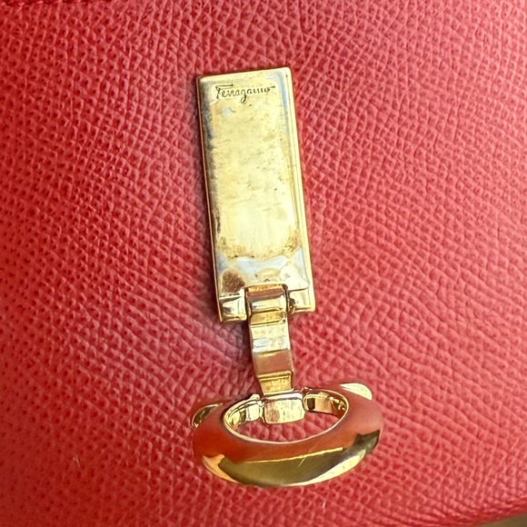 Salvatore Ferragamo Gancini Red Leather Wallet with the Box - Picture 12 of 12